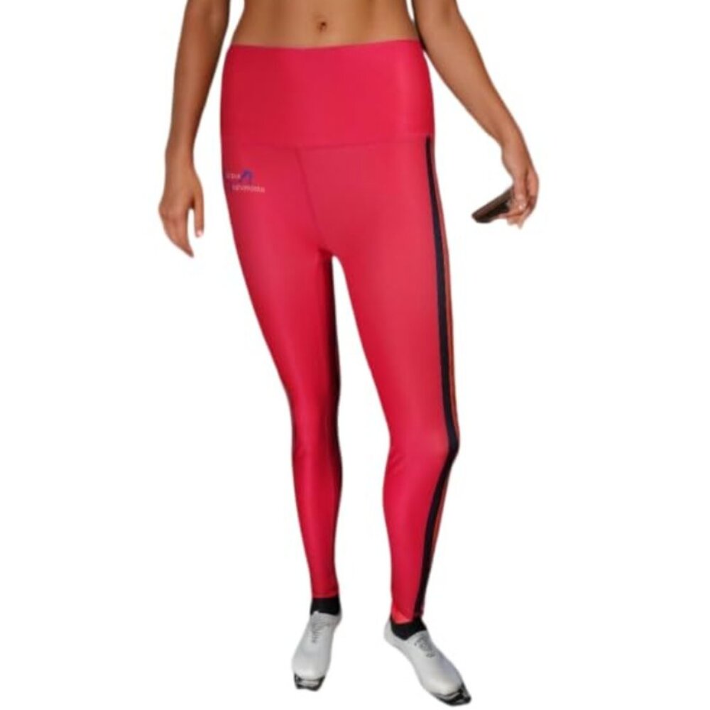 Campussophisticate Women's High Waist Performance Leggings - (Red)